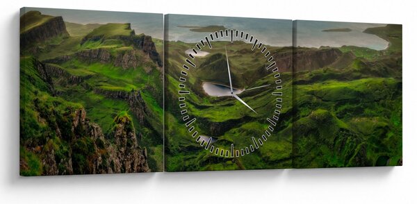 Obraz - Quiraing, Szkocja (z zegarem) (90x30 cm)