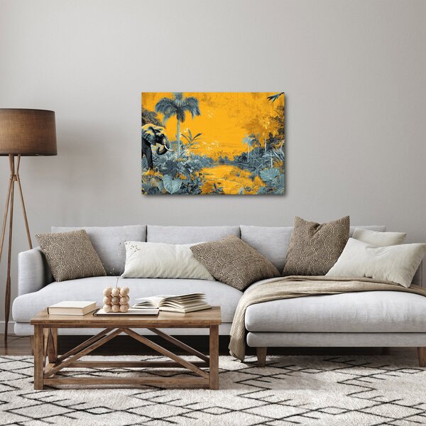 Obraz - Słoń w naturze (70x50 cm)