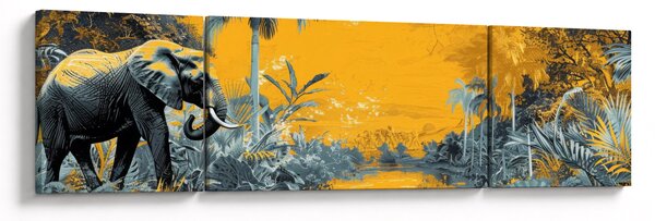 Obraz - Słoń w naturze (170x50 cm)