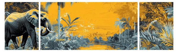 Obraz - Słoń w naturze (170x50 cm)