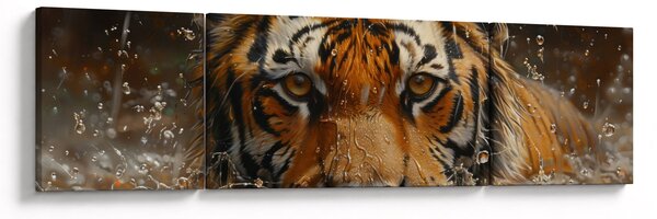 Obraz - Portret tygrysa w wodzie (170x50 cm)