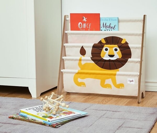 3 Sprouts Stojak na Książki Lew Yellow