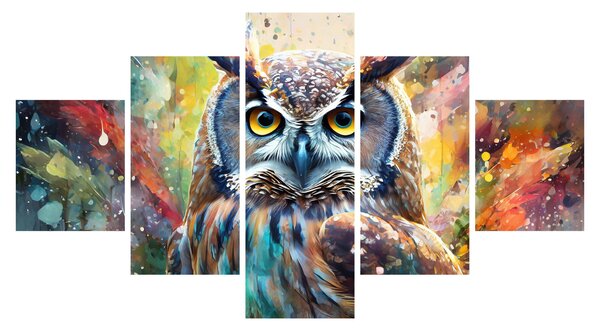 Obraz - Malowanie sowy (125x70 cm)