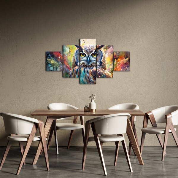Obraz - Malowanie sowy (125x70 cm)