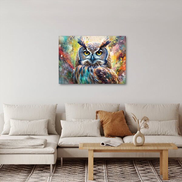 Obraz - Malowanie sowy (70x50 cm)