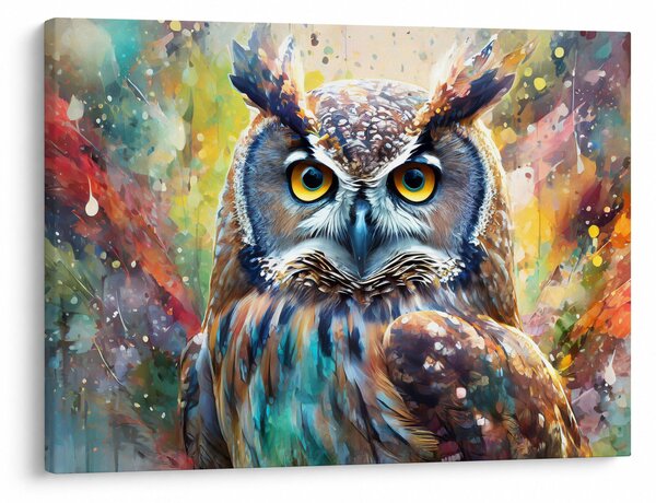 Obraz - Malowanie sowy (70x50 cm)