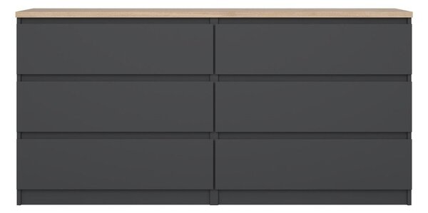Ciemnoszara komoda 154x76x50 cm Naia – Tvilum