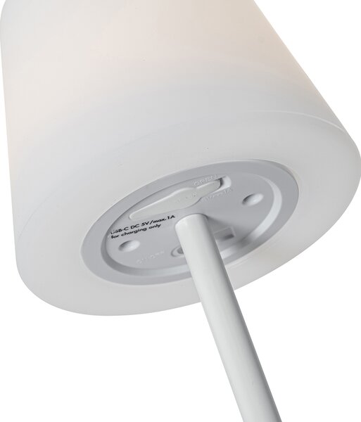 Zewnetrzna Zestaw 2 akumulatorowych lamp stołowych białych 40 cm IP54 - Jude Oswietlenie zewnetrzne