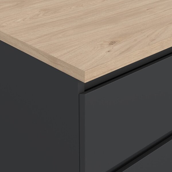 Ciemnoszara komoda 154x76x50 cm Naia – Tvilum