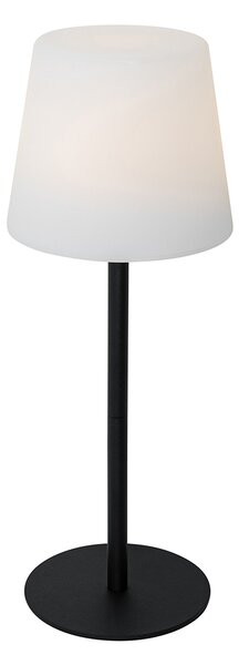 Lampa stołowa czarna ładowalna w tym LED i ściemniacz IP54 - Jude