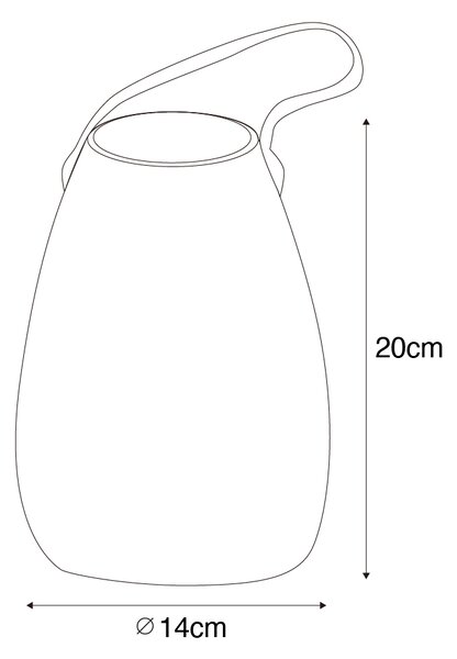 Zestaw 2 lamp stołowych białych RGBW ładowanych akumulatorowo IP54 - Pion