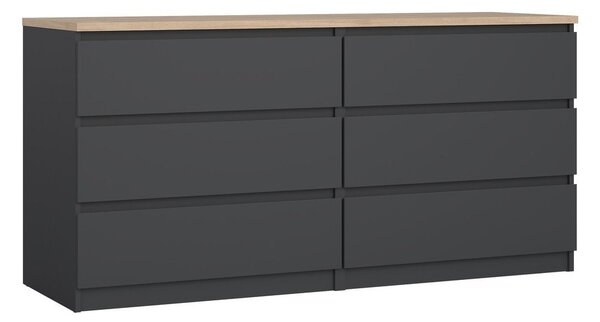 Ciemnoszara komoda 154x76x50 cm Naia – Tvilum