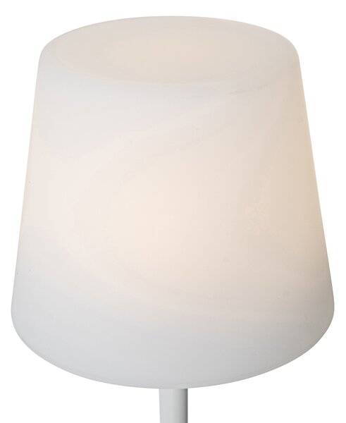 Zewnetrzna Zestaw 2 akumulatorowych lamp stołowych białych 40 cm IP54 - Jude Oswietlenie zewnetrzne