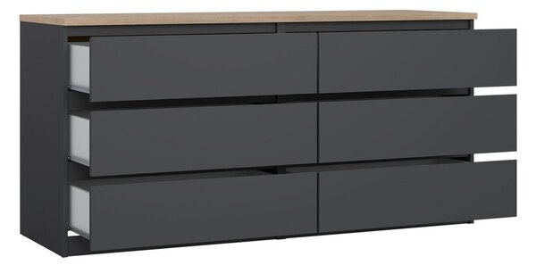 Ciemnoszara komoda 154x76x50 cm Naia – Tvilum