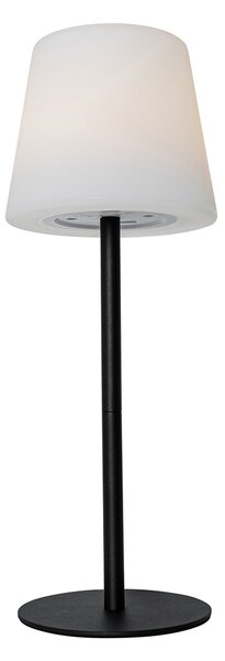 Zestaw 2 czarnych lamp stołowych akumulatorowych 40 cm IP54 - Jude