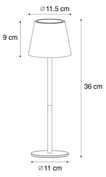 Zestaw 2 lamp stołowych białych ze ściemniaczem i funkcją ładowania - Murdock