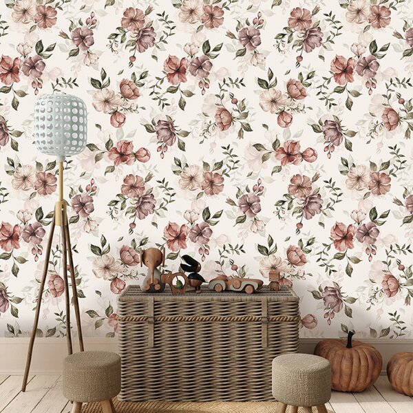 Tapeta Malumi WILD ROSES do pokoju dziecka