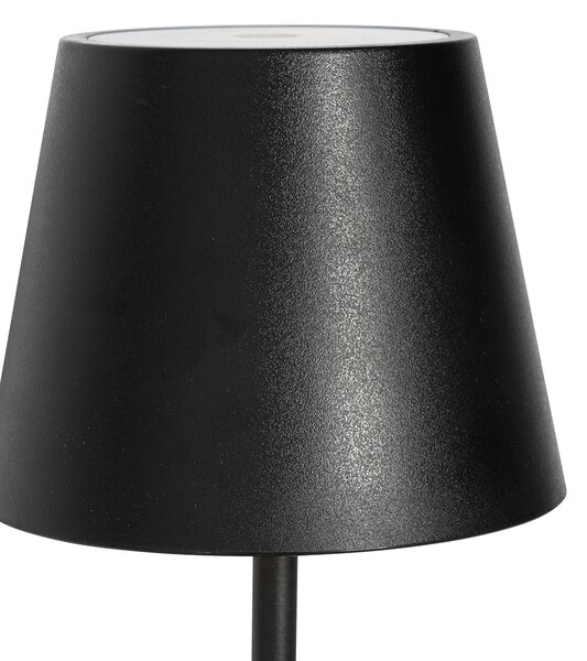 Zestaw 2 lamp stołowych czarnych ze ściemniaczem i akumulatorem - Murdock