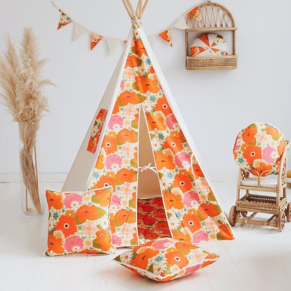 Zestaw tipi z matą "Picnic with the flowers"
