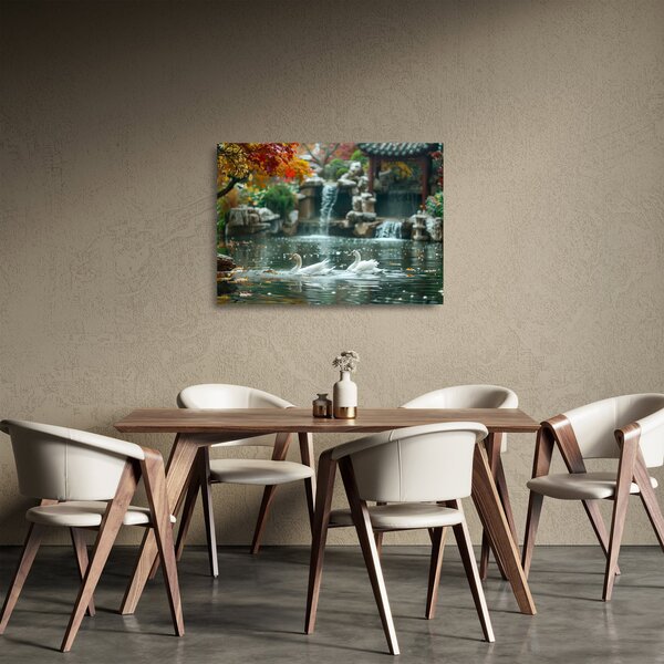 Obraz na szkle - Staw azjatycki (70x50 cm)
