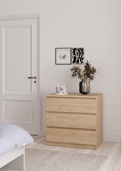 Komoda w dekorze dębu w naturalnym kolorze 77x76x50 cm Naia – Tvilum