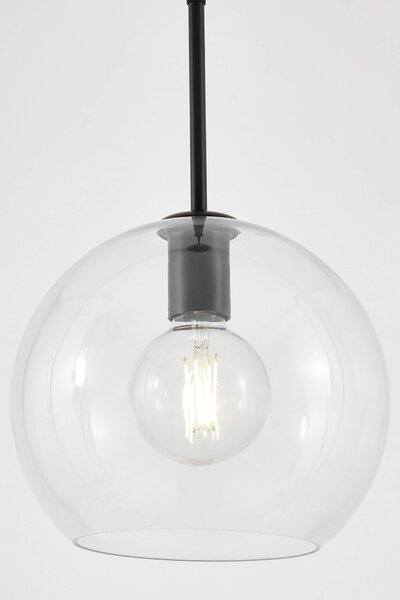 NOWOCZESNA LAMPA WISZĄCA CZARNA HALO W1
