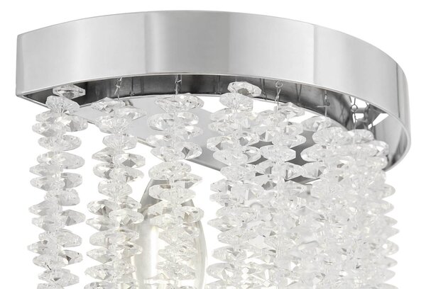 LAMPA ŚCIENNA KINKIET KRYSZTAŁOWY CHROMOWANY BALMENA W2