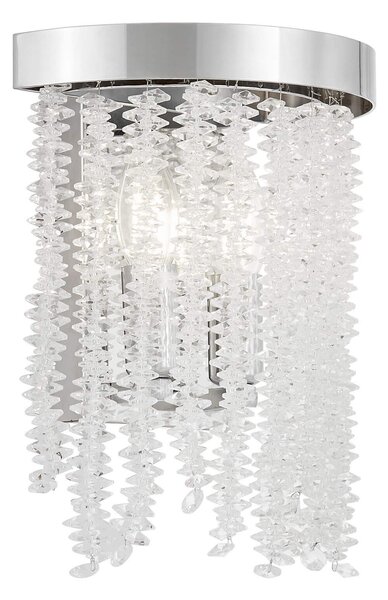 LAMPA ŚCIENNA KINKIET KRYSZTAŁOWY CHROMOWANY BALMENA W2