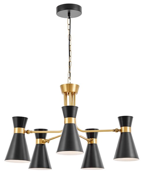 NOWOCZESNA LAMPA WISZĄCA CZARNO-ZŁOTA SENA W5