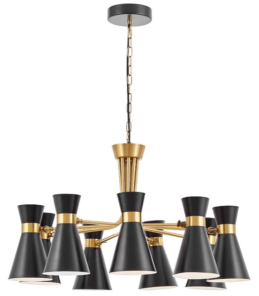 NOWOCZESNA LAMPA WISZĄCA CZARNO-ZŁOTA SENA W9