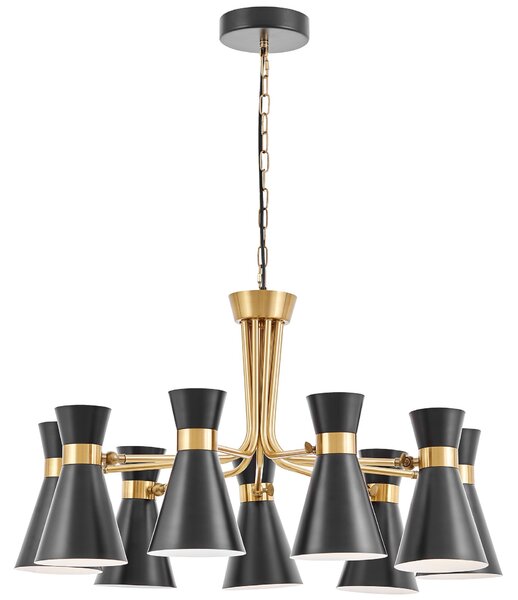 NOWOCZESNA LAMPA WISZĄCA CZARNO-ZŁOTA SENA W9