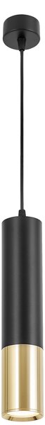 NOWOCZESNA LAMPA WISZĄCA CZARNO-ZŁOTA TUBA LINEO W1