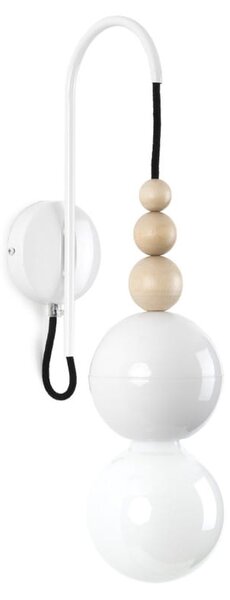 Lampa ścienna do pokoju dziecka kinkiet Loft biały