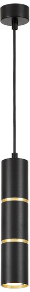 NOWOCZESNA LAMPA WISZĄCA CZARNO-ZŁOTA TUBA ASTI W1