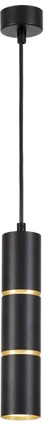 NOWOCZESNA LAMPA WISZĄCA CZARNO-ZŁOTA TUBA ASTI W1
