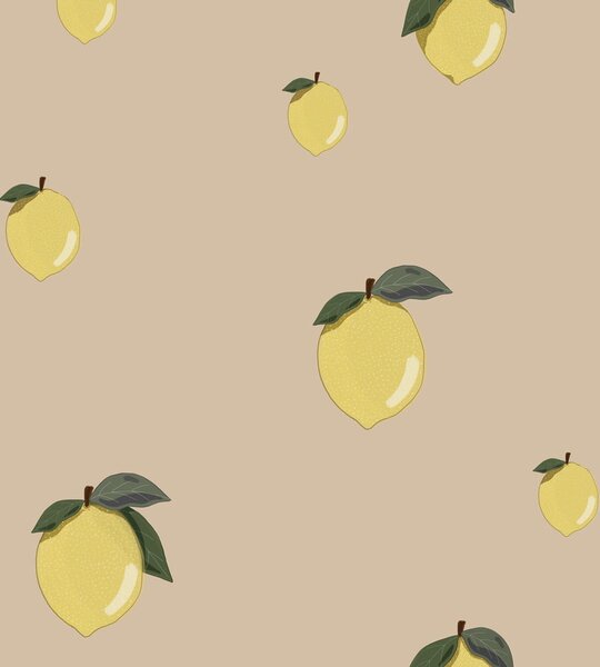 Tapeta do pokoju dla dziecka Little Lemons Beige