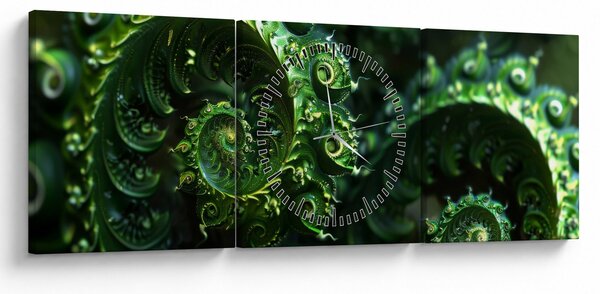 Obraz - Spirale (z zegarem) (90x30 cm)