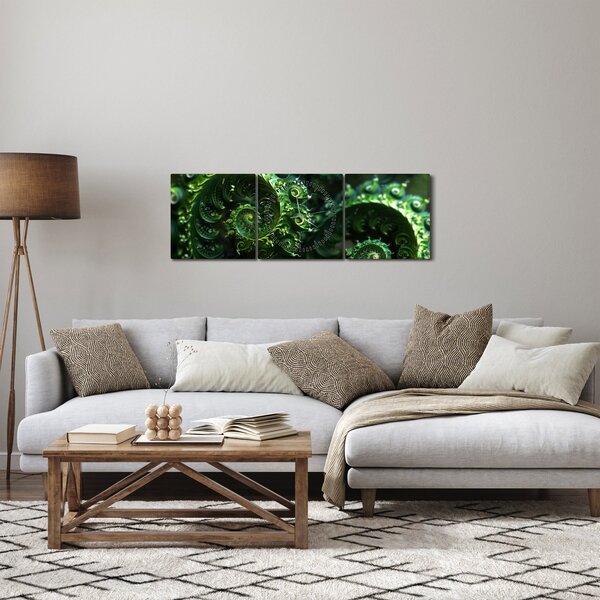 Obraz - Spirale (z zegarem) (90x30 cm)