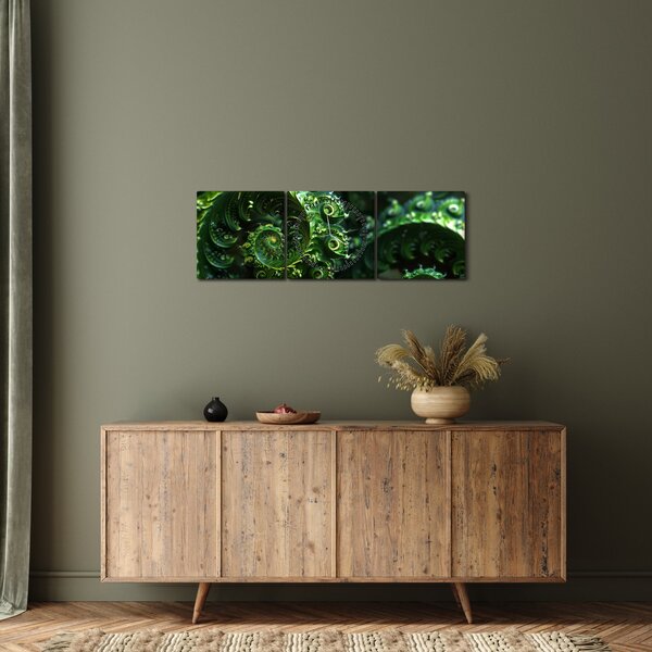 Obraz - Spirale (z zegarem) (90x30 cm)