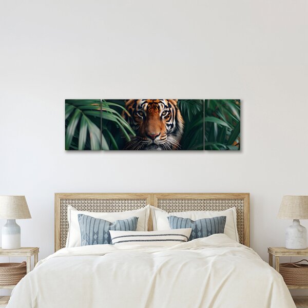 Obraz - Portret tygrysa w dżungli (170x50 cm)