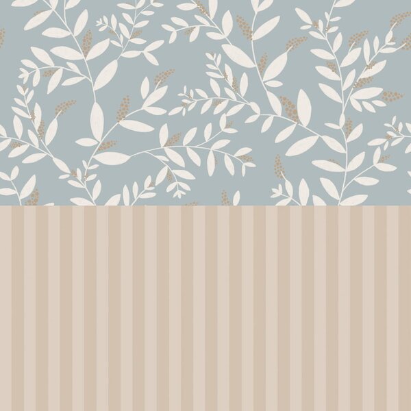 Tapeta do pokoju dla dziecka Delicate Twigs with Blue and Beige