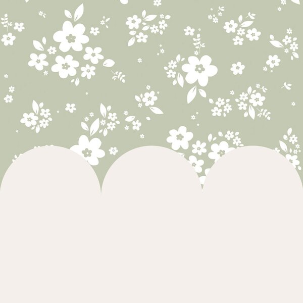 Tapeta do pokoju dla dziecka Lace Meadow Brown and Green