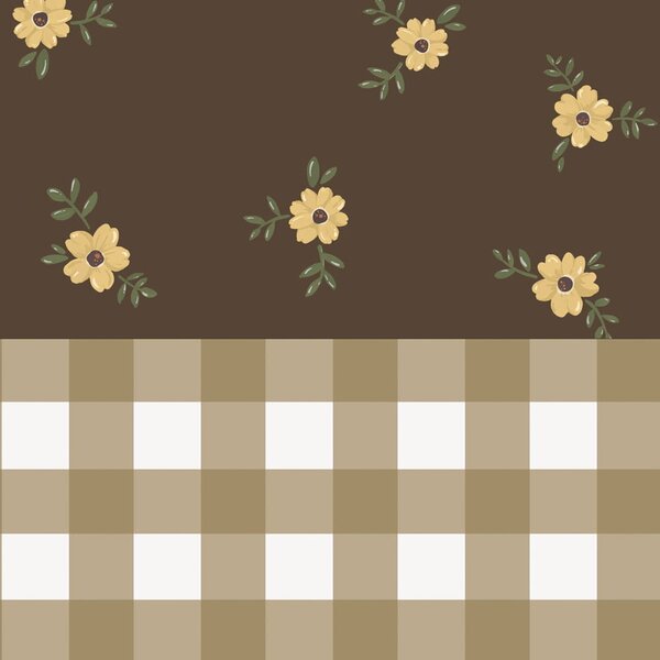 Tapeta do pokoju dla dziecka Rustic Garden Brown