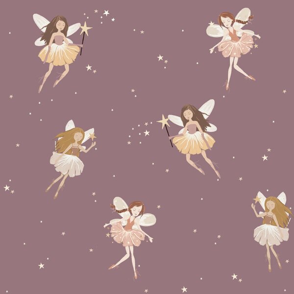 Tapeta do pokoju dla dziecka Fairies plum