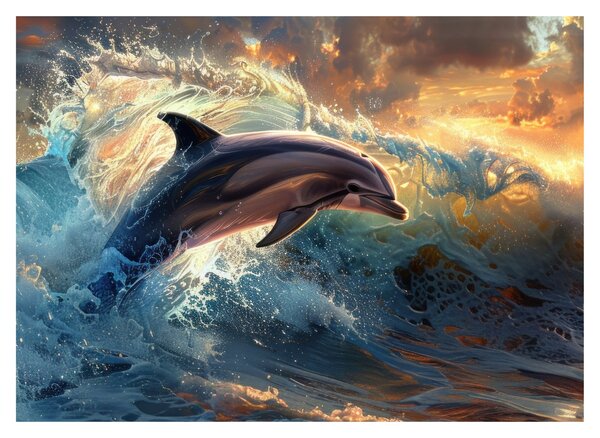 Obraz - Delfin, ilustracje (70x50 cm)