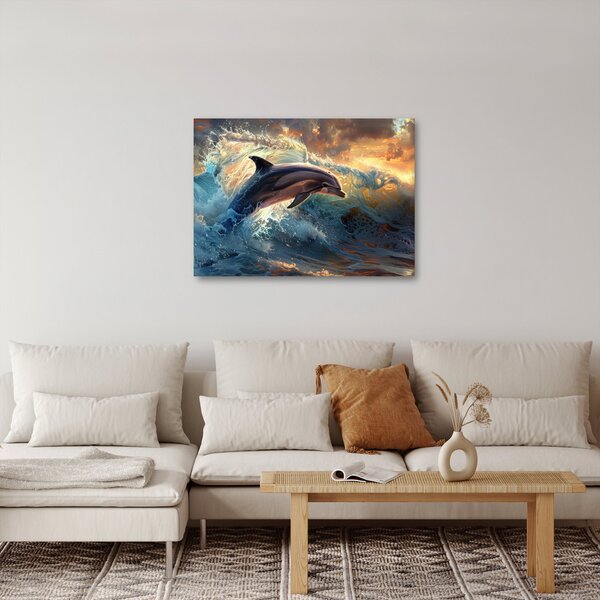 Obraz - Delfin, ilustracje (70x50 cm)