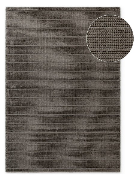 Ciemnoszary/ciemnobrązowy wełniany dywan tkany ręcznie 80x150 cm Camden Parker – Ted Baker