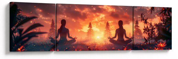 Obraz - Joga w przyrodzie (170x50 cm)