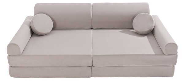Sofa modułowa dziecięca Velvet Premium Jasnoszara