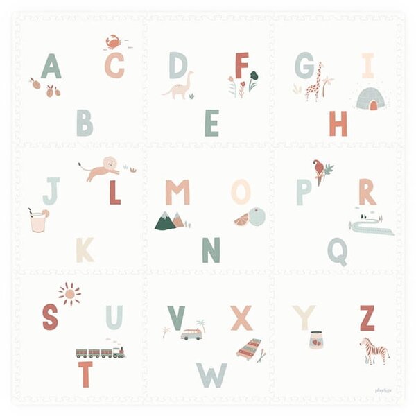 Play&Go Dwustronna Mata Piankowa EEVAA 3w1 Alphabet / Terrazzo